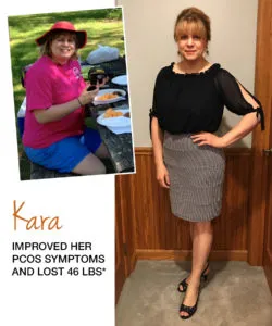 Kara improved her symptoms with hormone treatment for PCOS