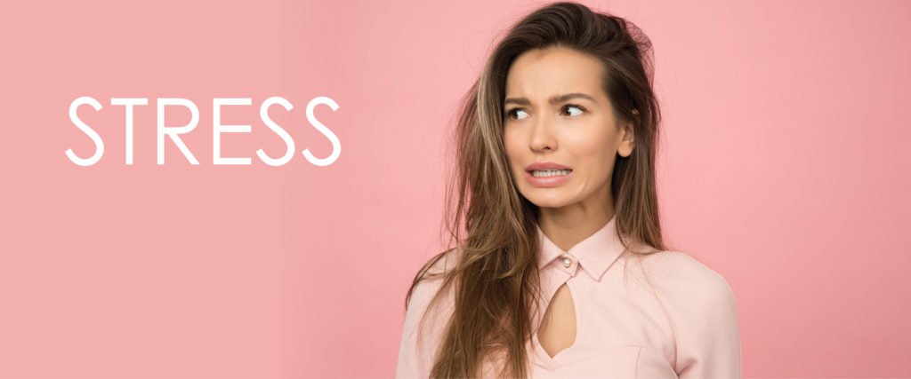 Stressed woman from a hormonal imbalance