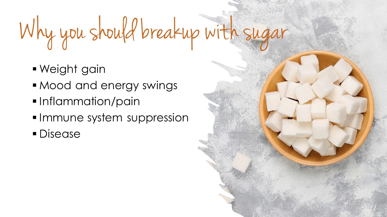 Chart showing negative effects of sugar