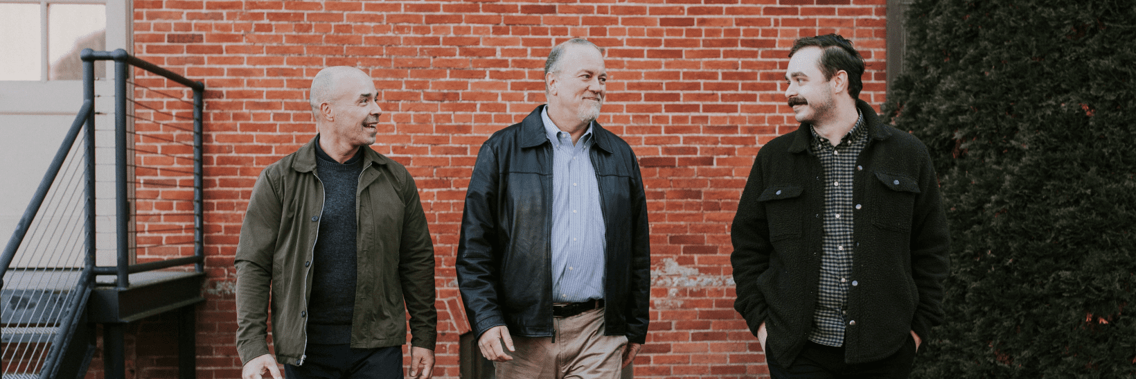 Three men with balanced hormones