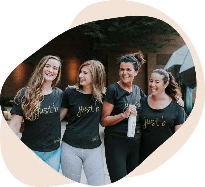 group of BeBalanced women walking and laughing together